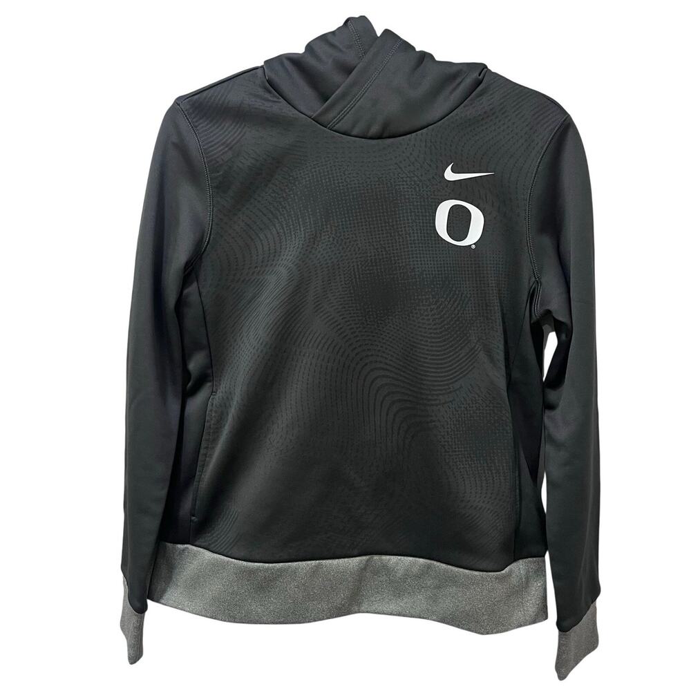 Nike Dri-Fit Women's Oregon Ducks  Performance Pullover Hoodie Gray Small